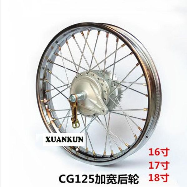 

motorcycle wheels & tires cg125 retro modified wheel widened steel rim rear hub assembly 16 17 18 inch spoke wheel1