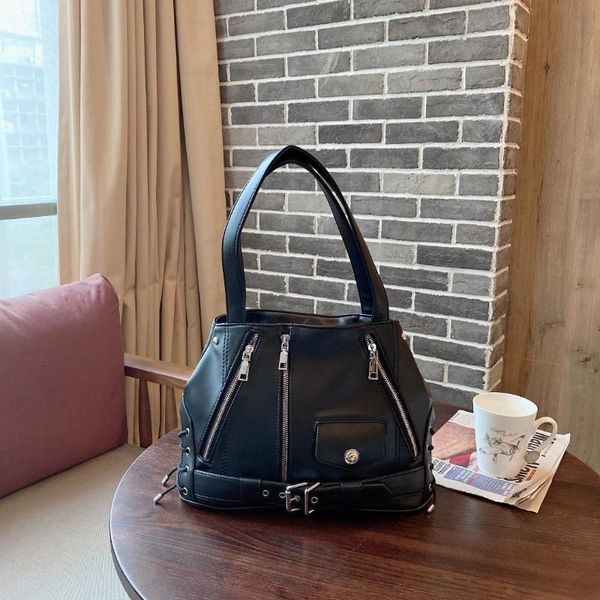 

shoulder bags classic designer vintage women bucket for handbags pu leather girls zipper cross body