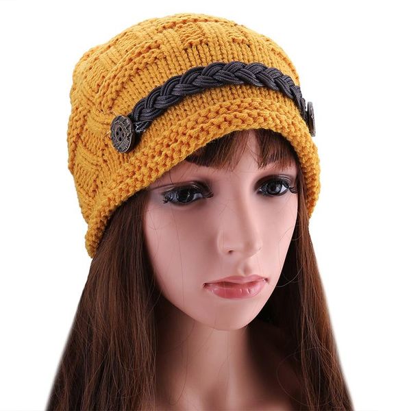 

knitted hat women winter hats for women ladies outdoor beanie girls cap bonnet female skiing warm woolen hat, Blue;gray