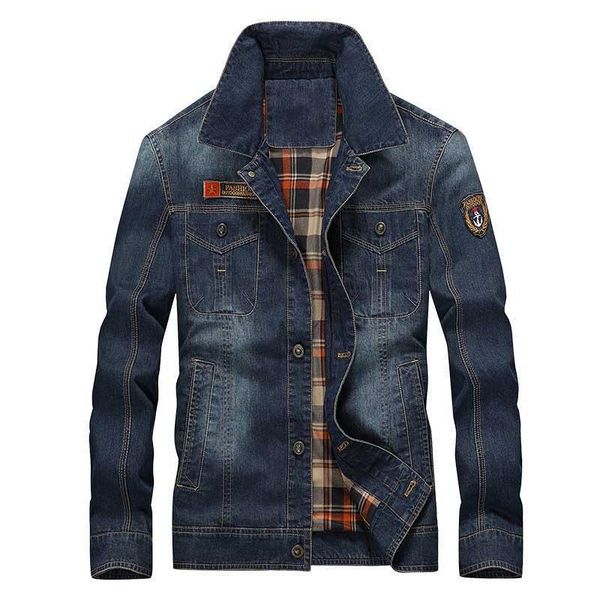 

new fashion men's denim jackets spring autumn bomber casual loose coats army jackets brand clothing plus size college, Black;brown