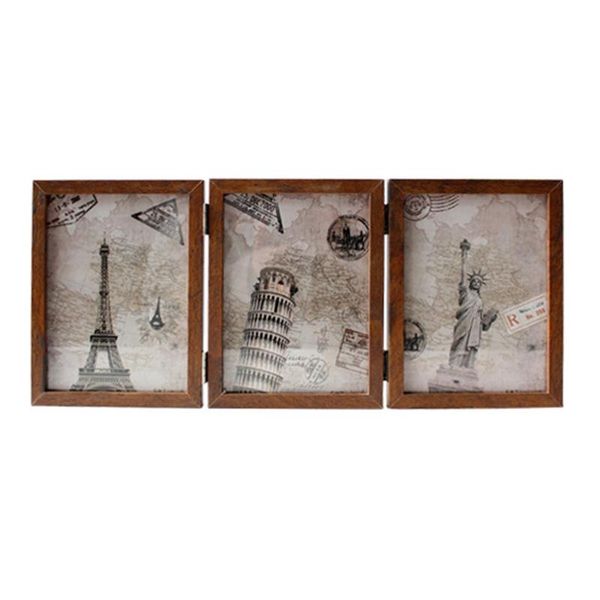 

frames retro double-sided triple-fold composite po frame hinged picture with g