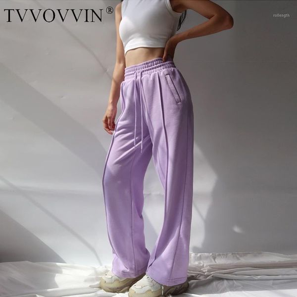 

tvvovvin women wide elasticated drawstring high waist wide leg joggers leg pants loose casual autumn new winter 4ocj1, Black;white