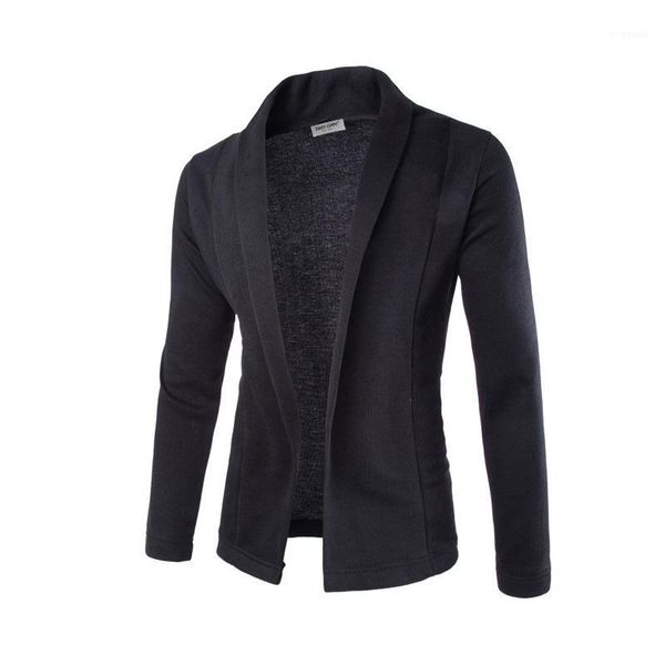 

men sweater cardigan simple v-neck sweater coat male solid color long sleeve slim cardigans outerwear1, White;black