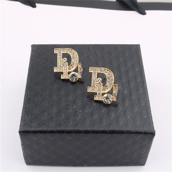 

87% off wholesale shop diamond studded earrings classic women's red same, Golden
