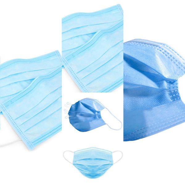 

masks mask disposable facial ear-loop layer face three cover 3-ply non-woven disposable dust ma dqs2dqs2 lx3z