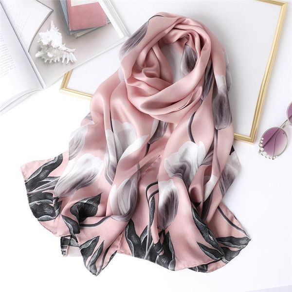 

scarves girita women scarf summer silk shawls lady wraps soft printing female echarpe designer beach stole bandana, Blue;gray