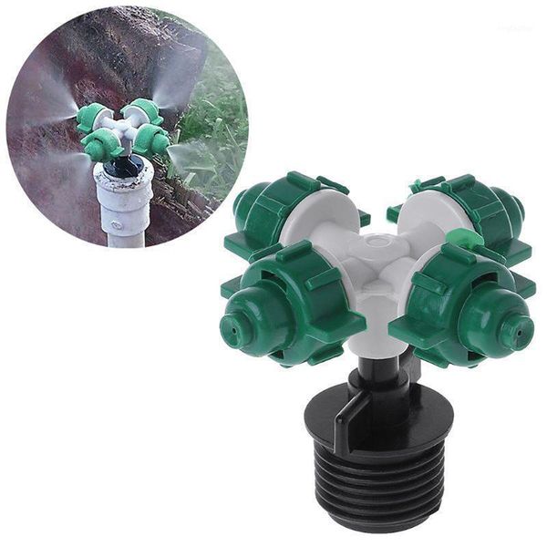 

watering equipments spray nozzle water sprayer cross external thread connector irrigation dropper garden anti drip misting1