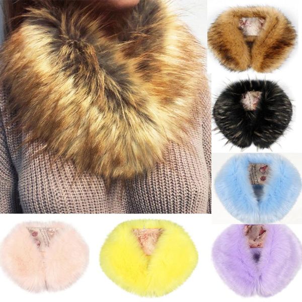 

fashion women faux fur collar warm scarf multicolor shawl collar fur female autumn and winter warm shawl scarves foulard, Blue;gray