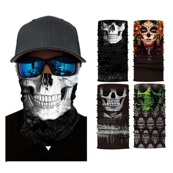 

scarves multi-functional bandana camping face mask cycling motorcycle head scarf neck warmer ski balaclava headband foulard, Blue;gray