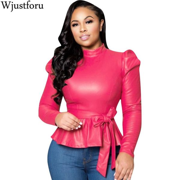 

wjustforu 5 color leather long sleeve solid pullover frenulum street fashion pu coat outerwear autumn winter dropshipping, Black