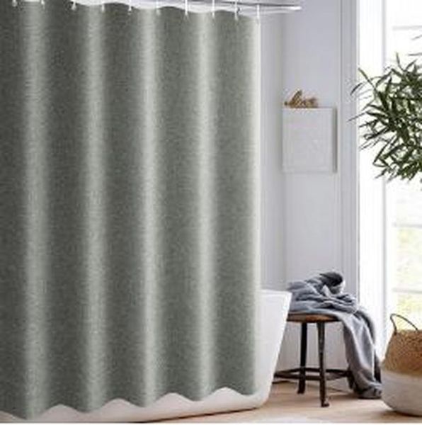 

waterproof mildew thickening shower curtain solid color shower curtain bathroom curtain imitation linen shower d40 wmtdbt