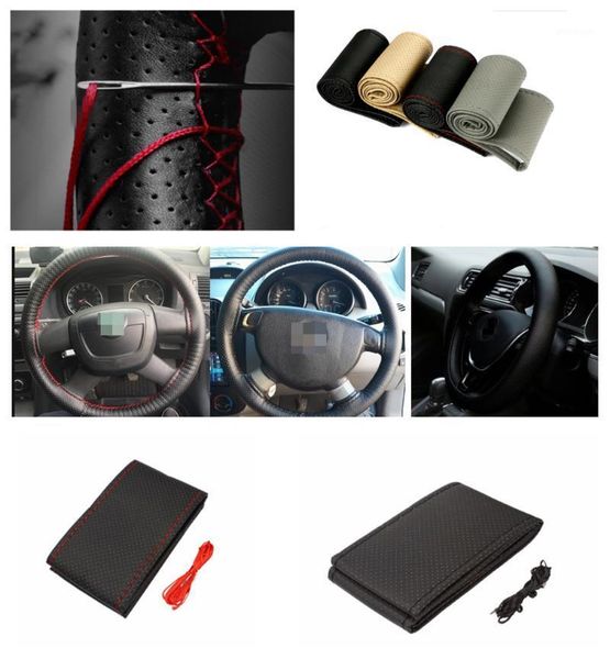 

car diy braided hand sewing steering wheel cover s m l code auto parts for1