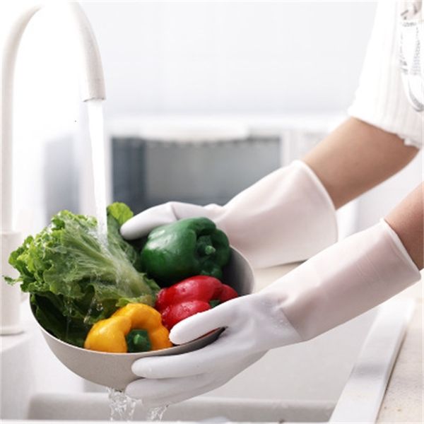

rubber 2568 dishwashing women's clothes washing artifact waterproof thin latex gloves for household cleaning