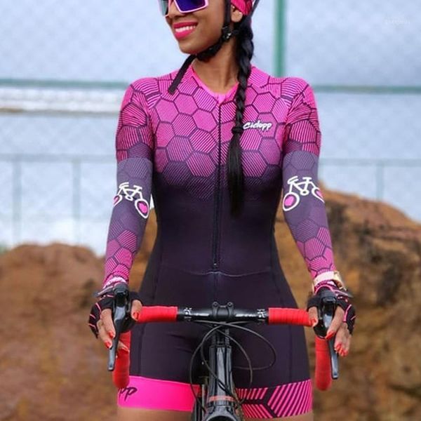 

ciclopp long sleeve women cycling skinsuit1, Black;blue