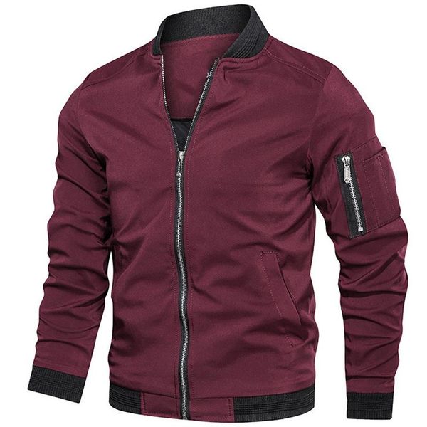 

spring autumn men's bomber jacket casual streetwear mens jackets and coats new fashion army outdoors clothes, Black;brown