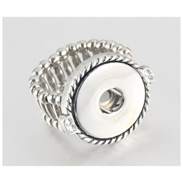 

6pcs 2018 round adjustable silver plated 18mm snap button rings jewelry for sqcfco new_dhbest