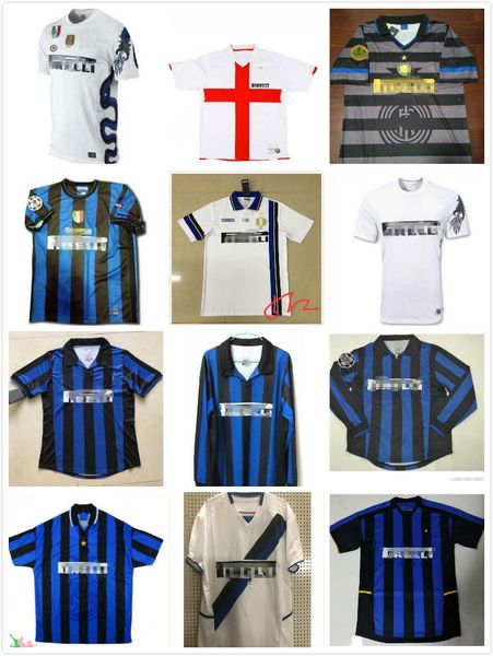 

finals 2009 2010 milito sneijder zanetti retro soccer jersey pizarro football milan 1997 1998 97 98 99 djorkaeff baggio ronaldo inter 88 89, Black;yellow
