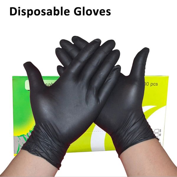 

nitrile powder 100pcs/ latex gloves box universal glove for mechanic working automotive with english package