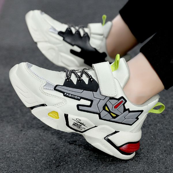 

father fashion 2020 spring and autumn sports breathable anti slip casual shoes machine armour medium sized boy's, Black;white