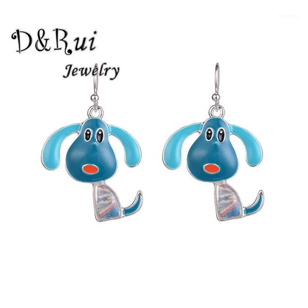

statement drop earrings 2020 charms woman colorful enamel zinc alloy dog dangle earring women accessories fashion jewelry gift1, Silver