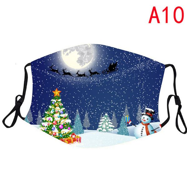 

factory6sljtree men women santa claus snowman designer face mask christmas deer decoration digital printing dust haze facemask