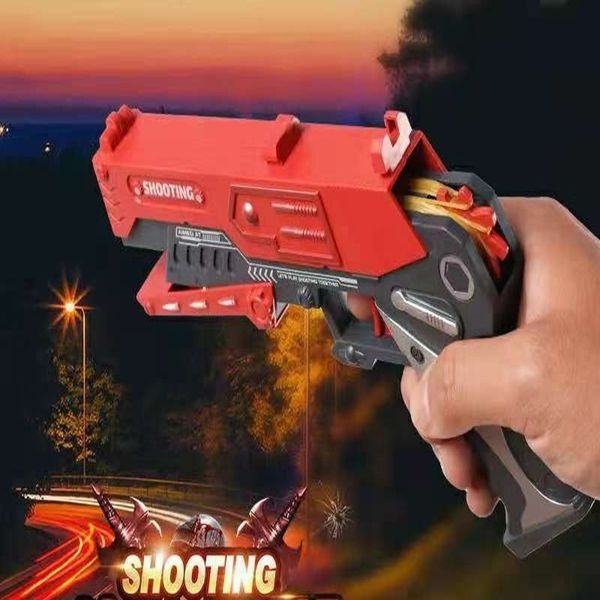 

4144rubber band ejection gun burst of bullets cool children's mini model party game parent-child interaction boy's toy