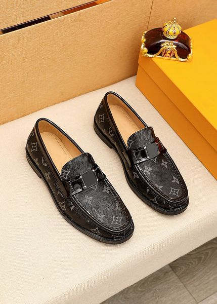 

2022 mens formal dress shoes casual walking flats gentle men brand designer party wedding business platform oxfords size 38-45, Black