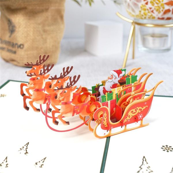 

christmas card santa ride xmas festival new year card winter holiday greeting cards with envelopes bbyufm packing2010