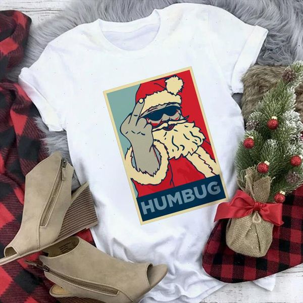 

women funny santa claus gift graphic print shirt fashion christmas tshirt harajuku aesthetic white female t shirt