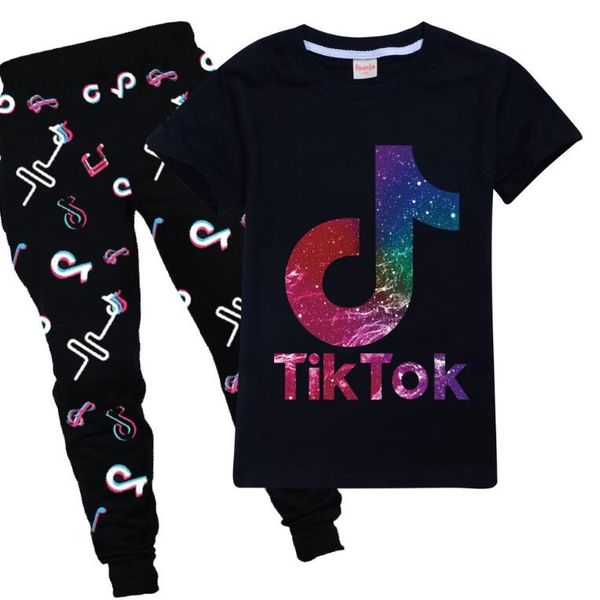 

tik tok новая футболка шорты отдыха спортивный костюм холодные наборы 2 частей наборов костюмы для детей мальчиков летний набор, White