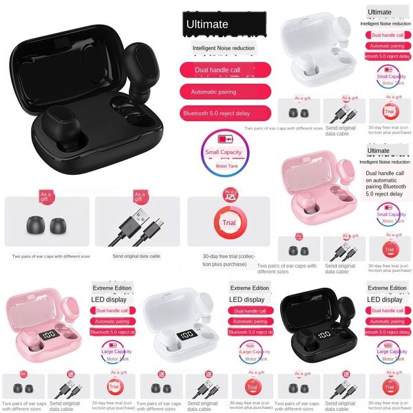 

3msw xg-8 retail bluetoothstereo headphones sound led display charger wireless earbuds hand-candy color sport bass with tws b