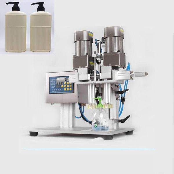 

pneumatic pedal type hand sanitizer detergent spray bottle capping machine cosmetic duckbill capping machine