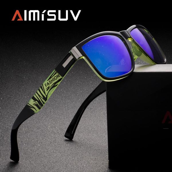 

sunglasses aimisuv 2021 polarized for men classic sport women driving shades male glasses uv400 gafas de sol, White;black
