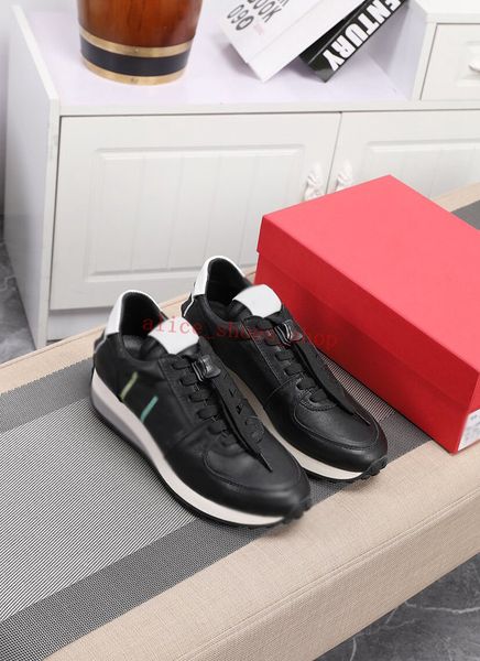 

luxe designer men's leather sneakers 1 1casual shoes for men white black fashion 3d letter pattern design size 38-44