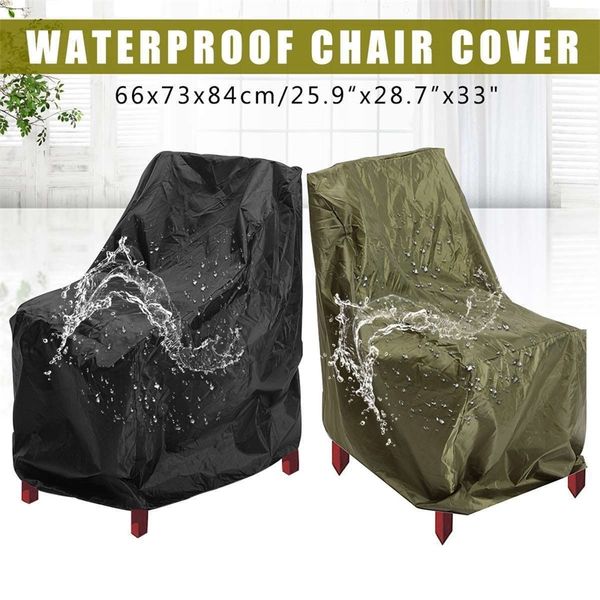 Capa de cadeira impermeável à prova d'água de poeira capa de sofá de chuva de pó para jardim ao ar livre jardim pátio acessórios protetores y200104