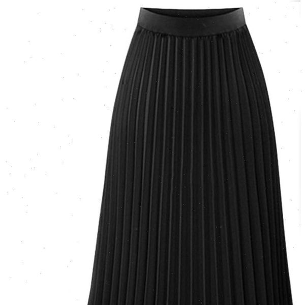 

wowomens skirts womens fashion 2021 womens long metal silver super long pleated skirt high waist elasticparty skirt, Black