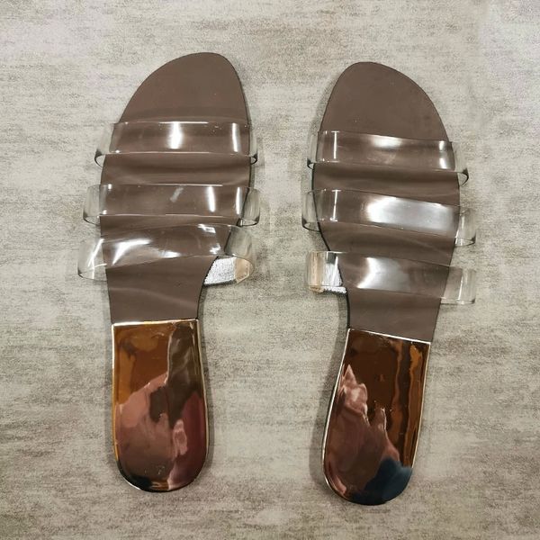 

transparent pvc open toe women slipper summer beach shoes otuside comfort slides female outdoor jelly shoes plus size 40 41 #vq11, Black
