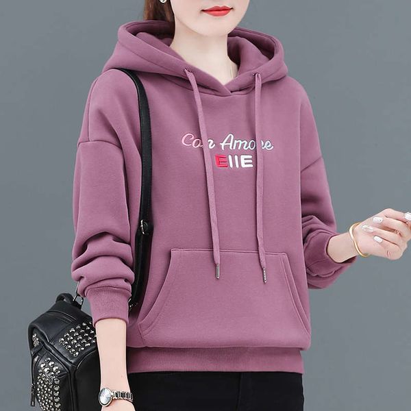 

cashmere and thickened sweater women's loose korean version new autumn winter hooded foreign style coat trend in 2020, Black