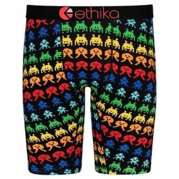 

ethika men's staple underwear arcade pac man printing sports hip hop rock excise boxers skateboard street fashion streched legging6564, White;black