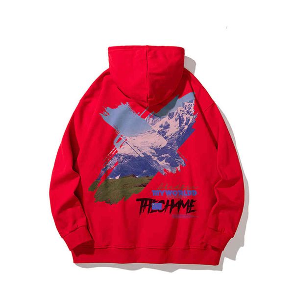 

2022 spring fashion sweater men's korean casual hooded printed, Black