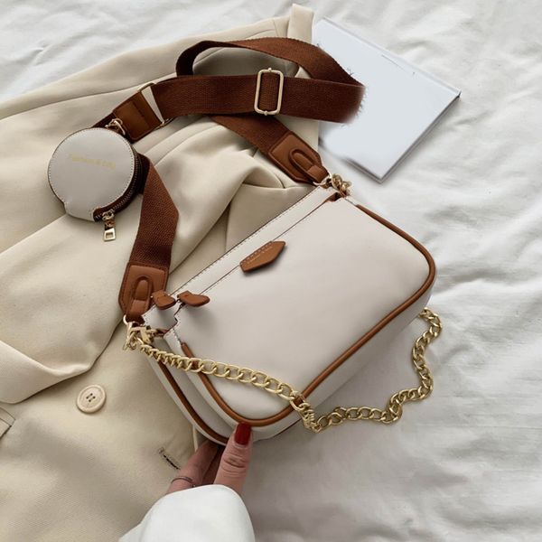 

fashion small chain majong bag women casual crossbody shoulder bags lady vintage messenger hand bag 3bags/set purse female c0202