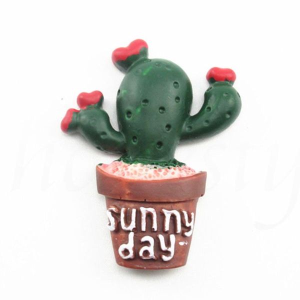 

home decorations exquisite bonsai simulation plant cactus resin diy succulents adhesive kitchen fridge sticker