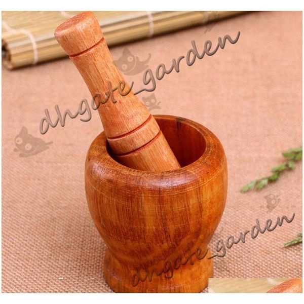 

home kitchen hand manual wood garlic ginger mortar and pestle pugging mill grinding bowl masher gri jllvol dh_garden