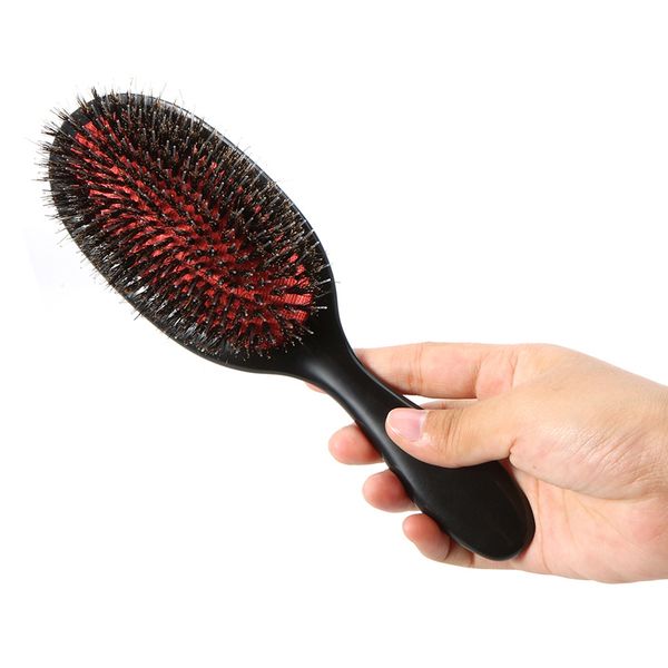 

bristle scalp hair brush massage comb anti-static hairbrush durable hair styling tool for salon hairdressing styling tools, Silver