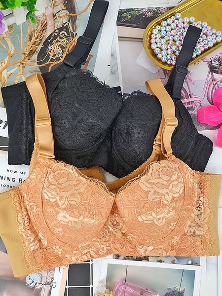 

beauty salon gathers adjusted thin bra without sponge, five breasted with steel ring and double breast pure cotton underwear, White