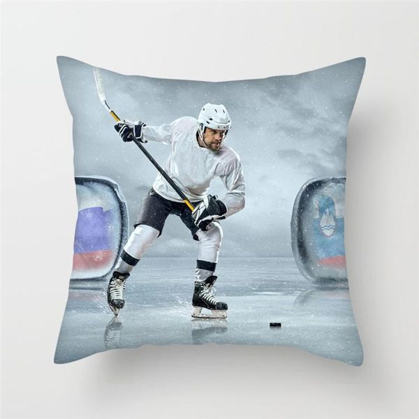 

cushion/decorative pillow fuwatacchi ice snow throw pillows hockey sport style cushion cover athlete printed decorative for sofa car