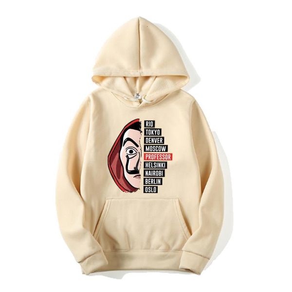 

la casa de papel printed hoodie men/women oversize sweatshirt spring autumn warm pullover hooded long sleeve hoodies fit/loose, Black