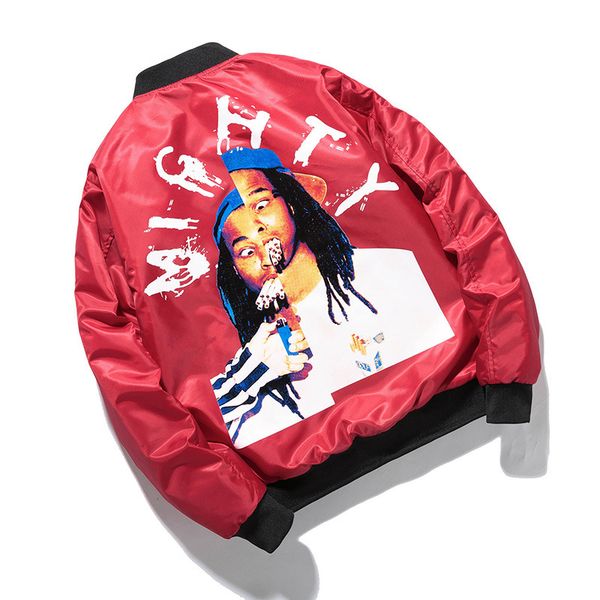 

2021 new men's hip hop winter baseball printed clown funny male couple streetwear jacket f9zg 7z9k, Black;brown