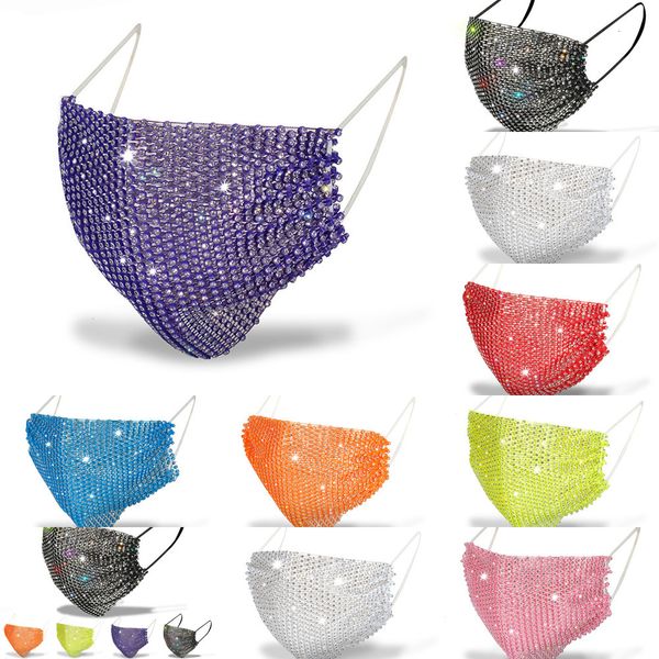 

dhl designer fashion face women's sunscreen mask with diamond masks trendy rhinestone facemask wholesale 8 ntqjv