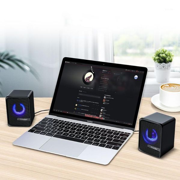 

usb luminous computer speaker lapdeskmini subwoofer 360 degrees 4d stereo surround1